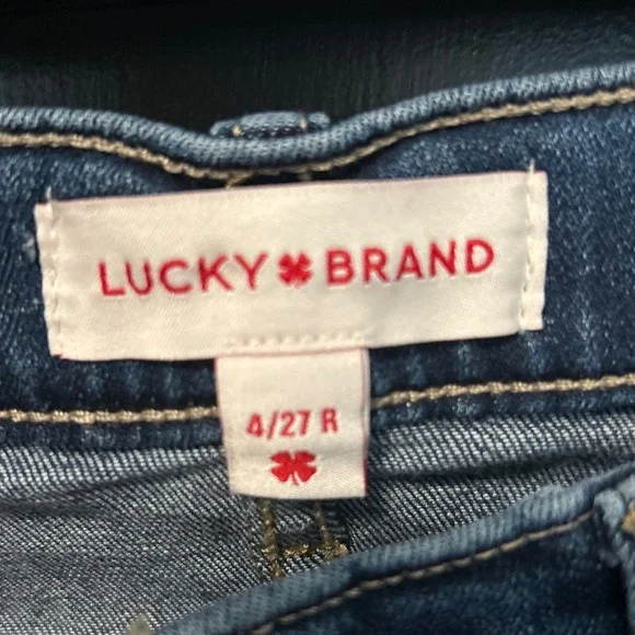 Lucky Brand Ava Mid Rise Ankle Skinny Jeans Dark Wash Size 4/27R - Picture 2 of 5